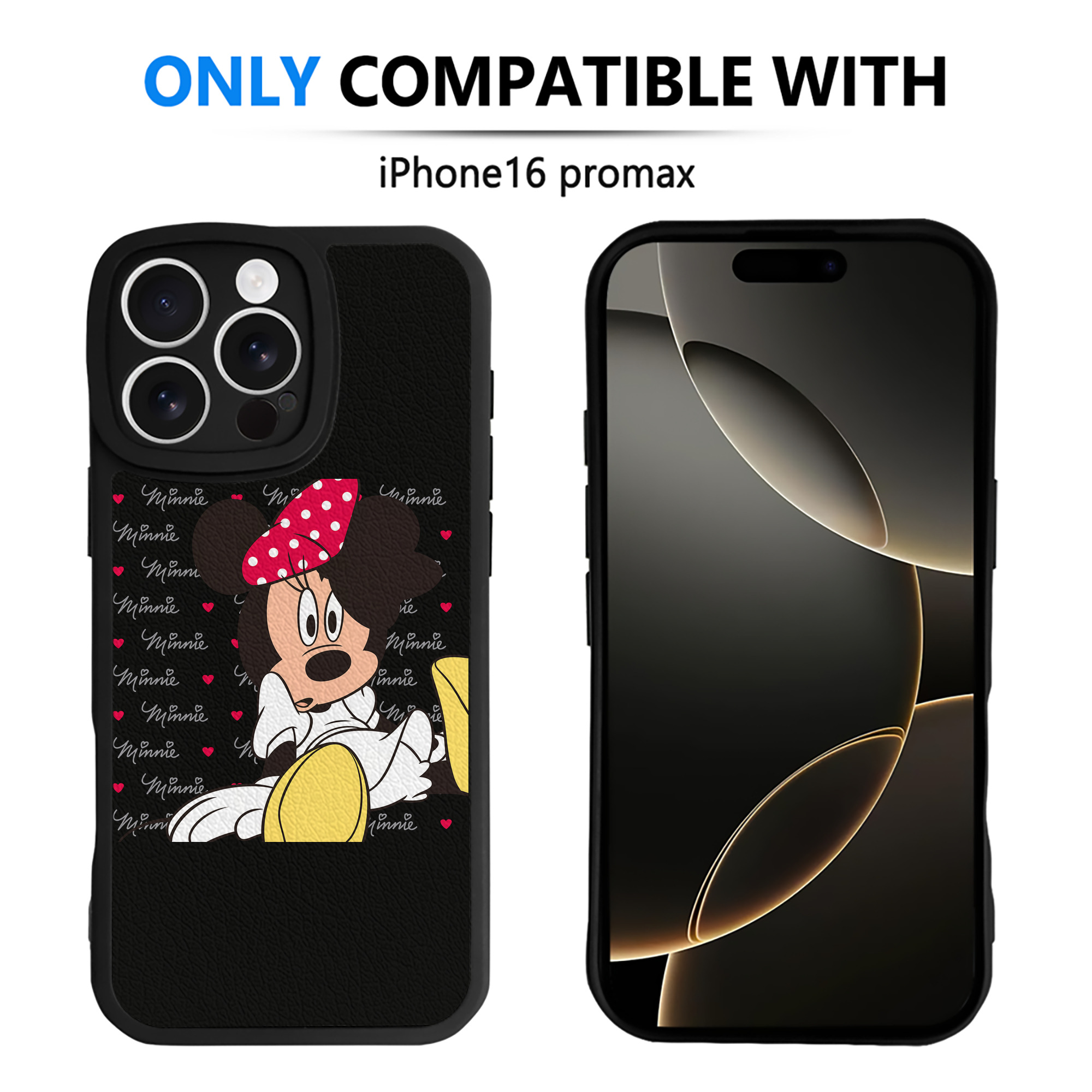 （画像用） ミッキーマウス Mickey Mouse 【iPhone 16シリーズ対応】シリコンスマホケース（レザー調） 材質：シリコン